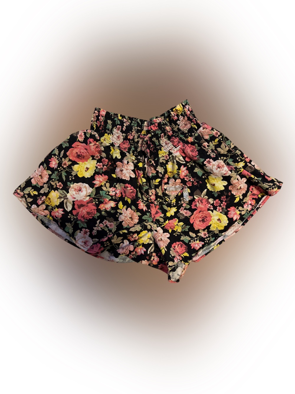 Source Unknown Black Floral Print Women’s Shorts